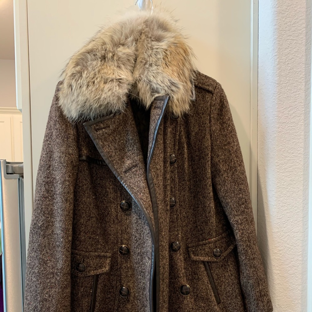 Michael Kors Coat with Faux Fur Removable Collar